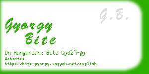 gyorgy bite business card